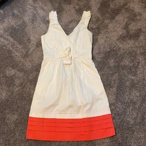 Two tone summer dress white salmon summer dress